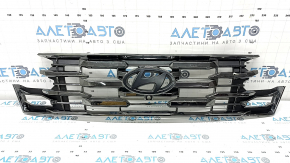 Radiator grill assembly Hyundai Tucson 25-26 dark chrome, Limited, under the camera, broken