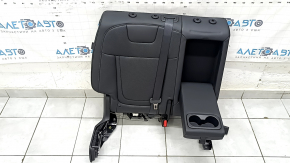 Backrest of the rear row of seats, 2nd row, right, Hyundai Tucson 25-26, without airbag, black leather, heated, perforated, with armrest and belt, dented