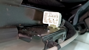 Backrest of the rear row of seats, 2nd row, right, Hyundai Tucson 25-26, without airbag, black leather, heated, perforated, with armrest and belt, dented