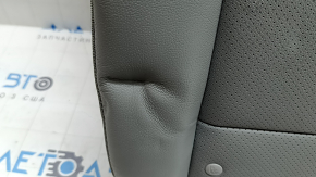 Rear seat back 2nd row left Kia Niro 17-22 HEV, PHEV gray leather, blue stitching, perforation, needs cleaning, dented, worn