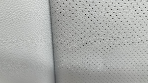 Rear seat back 2nd row left Kia Niro 17-22 HEV, PHEV gray leather, blue stitching, perforation, needs cleaning, dented, worn