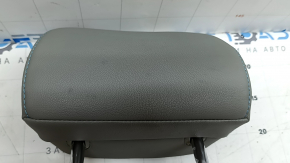 Headrest 2nd row left Kia Niro 17-19 HEV, PHEV leather, gray, blue stitching, for cleaning