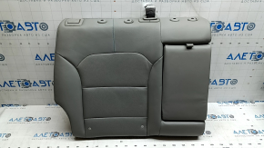 Rear seat back 2nd row right Kia Niro 17-19 HEV, PHEV gray leather, blue stitching, perforation, with belt and armrest, dented