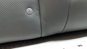 Rear seat back 2nd row right Kia Niro 17-19 HEV, PHEV gray leather, blue stitching, perforation, with belt and armrest, dented