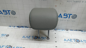 Headrest 2 row central Kia Niro 17-19 HEV, PHEV leather, gray, blue stitching, for cleaning