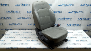 Passenger seat Kia Niro 17-22 HEV, PHEV with AIRBAG, leather, gray, perforated, heated, mechanical, needs cleaning, wrinkled