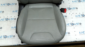Passenger seat Kia Niro 17-22 HEV, PHEV with AIRBAG, leather, gray, perforated, heated, mechanical, needs cleaning, wrinkled