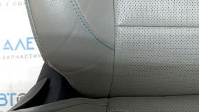 Passenger seat Kia Niro 17-22 HEV, PHEV with AIRBAG, leather, gray, perforated, heated, mechanical, needs cleaning, wrinkled