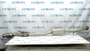 The exhaust pipe middle part with the catalytic converter of Hyundai Tucson 25-26 1.6T HEV is flattened