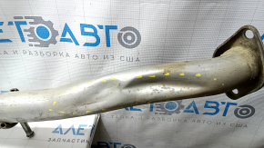 The exhaust pipe middle part with the catalytic converter of Hyundai Tucson 25-26 1.6T HEV is flattened