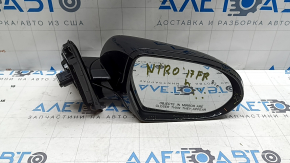 Right side mirror assembly Kia Niro 17-22 14 pins, BSM, turn signal, with memory, blue B4U, scratches, no fragments, crack, sand