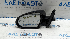 Left side mirror assembly Kia Niro 17-22 14 14 pins, BSM, turn signal, with memory, blue B4U, scratches