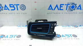 Left dashboard air duct deflector Kia Niro 17-19, black gloss frame with gray, blue insert