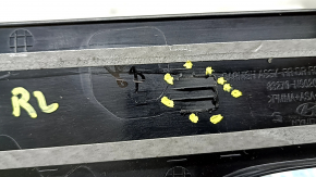 Rear left side door trim Hyundai Tucson 22-26, black gloss, broken fasteners, scratches