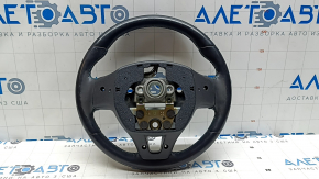 Naked steering wheel Kia Niro 17-19 HEV, PHEV leather, black, blue stitching, black overlay, no buttons, scratches, abrasions