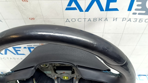Naked steering wheel Kia Niro 17-19 HEV, PHEV leather, black, blue stitching, black overlay, no buttons, scratches, abrasions