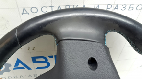Naked steering wheel Kia Niro 17-19 HEV, PHEV leather, black, blue stitching, black overlay, no buttons, scratches, abrasions