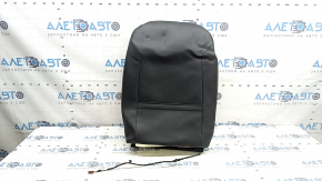VW Tiguan 22-24 passenger seat back upholstery, black leather, perforated, heated, wrinkled