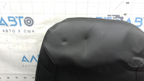 VW Tiguan 22-24 passenger seat back upholstery, black leather, perforated, heated, wrinkled