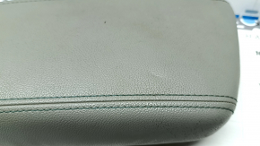 Armrest Kia Niro 17-22 HEV, PHEV light gray leather, blue stitching, dented, dry cleanable