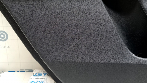 Door trim card rear left Kia Niro 17-22 HEV, PHEV light gray, blue stitching, black glossy insert, leather armrest, without handle and control, scratches, for dry cleaning