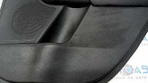 Door trim, rear right card, Kia Niro 17-22 HEV, PHEV, light gray, blue stitching, glossy black insert, without handle and control, leather armrest, scratches, dry-cleanable