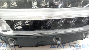Front right headlight assembly Volvo XC90 16-17 LED, needs polishing, scratches, cobwebs, chips
