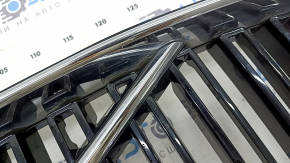 Radiator grill with Volvo XC90 17-19 badge, black, chrome frame, under the camera, chips