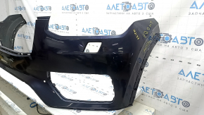 Front bare bumper Volvo XC90 16-19 for headlight washers without park assist, blue, non-standard holes, chipped