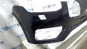Front bare bumper Volvo XC90 16-19 for headlight washers without park assist, blue, non-standard holes, chipped