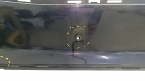 Front bare bumper Volvo XC90 16-19 for headlight washers without park assist, blue, non-standard holes, chipped