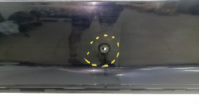 Front bare bumper Volvo XC90 16-19 for headlight washers without park assist, blue, non-standard holes, chipped