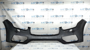 Front bare bumper Volvo XC90 16-19 for headlight washers without park assist, blue, non-standard holes, chipped