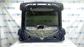 The trunk door is bare with glass for Volvo XC90 16-22 blue 467, with a spoiler, brake light, trapezoid