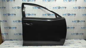 The front right door of a Nissan Rogue 14-20 is bare, the glass frame is bent