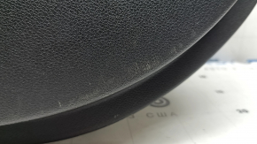 Front right door trim card Kia Niro 17-22 black with gray Harman Kardon, black glossy insert, leather armrest, without handle and control, scratches, scuffs, cuts