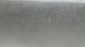 Front right door trim card Kia Niro 17-22 black with gray Harman Kardon, black glossy insert, leather armrest, without handle and control, scratches, scuffs, cuts