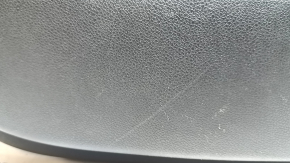 Front right door trim card Kia Niro 17-22 black with gray Harman Kardon, black glossy insert, leather armrest, without handle and control, scratches, scuffs, cuts