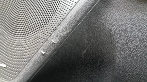 Front right door trim card Kia Niro 17-22 black with gray Harman Kardon, black glossy insert, leather armrest, without handle and control, scratches, scuffs, cuts