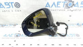Left side mirror assembly Volvo XC90 16-24 14+4 pins, turn signal, heated, auto-dimming, BSM, camera, blue