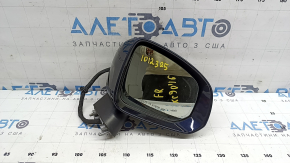 Right side mirror assembly Volvo XC90 16-24 15+4 pins, turn signal, heated, auto-dimming, BSM, camera, blue, worn