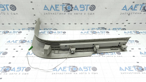 Front left inner door sill plate for Volvo XC90 16-25, grey with chrome insert and backlight, scratches, dry cleanable