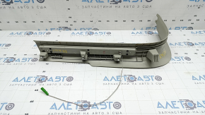 Front right inner door sill plate for Volvo XC90 16-25, grey with chrome insert and backlight, scratches, dry cleanable, water contact