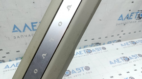Front right inner door sill plate for Volvo XC90 16-25, grey with chrome insert and backlight, scratches, dry cleanable, water contact