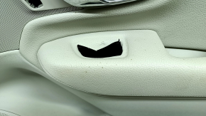 Front right door panel for Volvo XC90 16-20, grey, grey leather insert, grey leather armrest with handle, wood-look insert with chrome molding, dry-cleanable
