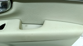 Front right door panel for Volvo XC90 16-20, grey, grey leather insert, grey leather armrest with handle, wood-look insert with chrome molding, dry-cleanable