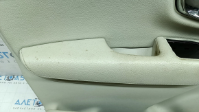 Door trim, front left card, Volvo XC90 16-20, gray, gray leather insert, gray leather armrest, with handle, wood insert with chrome molding, with buttons for controlling the central lock and seat memory, dry-cleanable