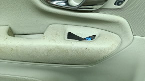 Door trim, rear left card, Volvo XC90 16-20, gray, gray leather insert, gray leather armrest, with handle, wood insert with chrome molding, scratches on the insert, ready for dry cleaning, butt
