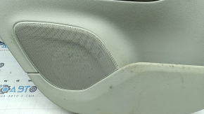 Door trim, rear left card, Volvo XC90 16-20, gray, gray leather insert, gray leather armrest, with handle, wood insert with chrome molding, scratches on the insert, ready for dry cleaning, butt