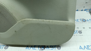 Door trim, rear left card, Volvo XC90 16-20, gray, gray leather insert, gray leather armrest, with handle, wood insert with chrome molding, scratches on the insert, ready for dry cleaning, butt